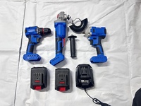 Juego de herramientas inalámbrico de uso industrial profesional al por mayor, kit de herramientas 3 en 1 con batería de iones de litio, Taladro Inalámbrico, llave de amoladora angular