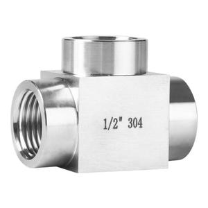 Conector en T de Acero Inoxidable 304, Rosca Interna de 1/2 Pulgada, Accesorio para Tubería de Aire, Agua e Hidráulica, Conector para Tubo Cuadrado M20 - Product Image 3
