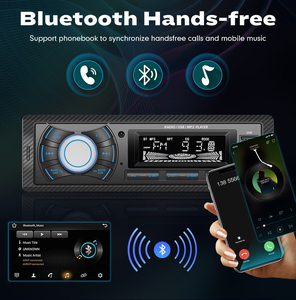 Radio de Coche 1 Din, Reproductor <span class=keywords><strong>MP3</strong></span>, Sintonizador FM Estéreo, USB, <span class=keywords><strong>Audio</strong></span> para Coche, Estéreo, SD, TF, USB, Reproductor Multimedia, Autoradio, Control Remoto, Bluetooth - Product Image 5