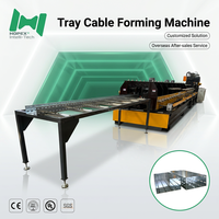 Machine de profilage de goulottes de câbles à largeur de base réglable avec fonction de poinçonnage pour goulottes de câbles de calibrage de précision