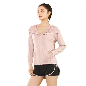 Riding Driving Uv Block Jacket Hooded Clothing Women&#39;s Sun-protective Clothing Wholesale 2022 New Lightweight Ice Silk Woven