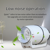 Ventilateur de conduit à flux mixte Vtronic 6 pouces pré-câblé, 320 CFM, vitesse contrôlable, pour tentes de culture/hydroponie/chauffage