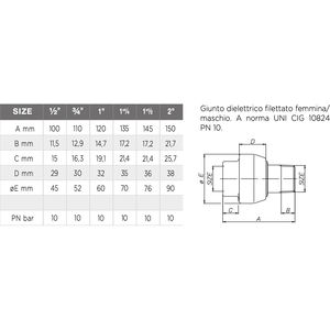 1 1/2 \ "Producto de herramienta de torneado de junta dieléctrica macho/hembra - Product Image 3