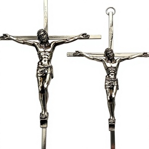 Crucifijo Cruz de metal Jesús colgante inspirador religioso INRI - Product Image 1