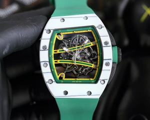 Nouvelle montre mécanique sportive de haute qualité à tourbillon haut de gamme avec bracelet vert, très vendue - Product Image 1