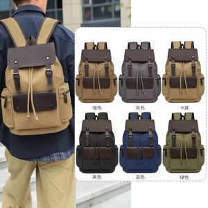 2026 Men's High Quality CanvasMen's <b>Backpacks</b> <b>Large</b> Capacity Leisure Business Schoolbag Youth Fashion College Travel Sport Bag - Product Image 1