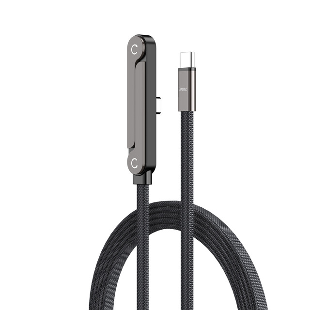 240W PD Fast Charging Cable for Apple for iPhone 17 16 15 Pro Max USB C to C Cord with Foldable Stand Zinc Alloy Braided Wire