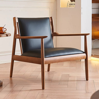 Ensemble de chaises royales en cuir de vache moderne, rembourrées en bois, pour salon, salon, meubles de salon