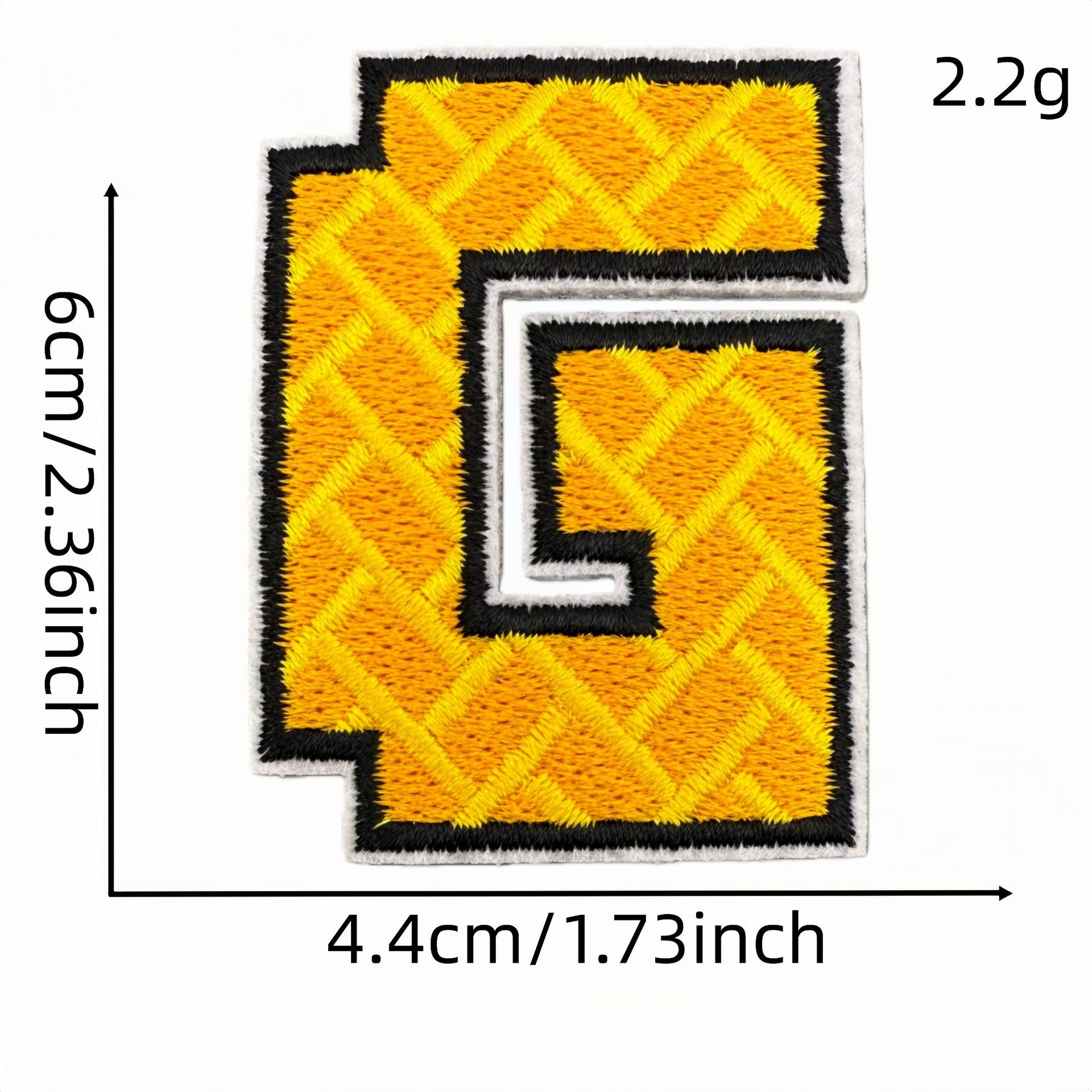 Autocollant en tissu lettre anglaise g