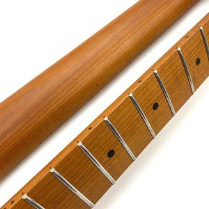 Mástil de Guitarra Vintage de 22 Trastes con Acabado Satinado Personalizado de 25.5 Pulgadas, Estilo TE TL, de Arce Tostado con Diapasón de Arce - Product Image 5