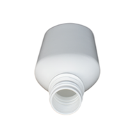Bouteille en plastique HDPE blanche de 200 ml, forme cylindrique, avec bouchon à vis et pulvérisateur |   Bouteille en plastique de qualité pharmaceutique pour liquides |   Vente en gros