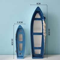 Ornement de style océanique méditerranéen, modèle de bateau créatif, artisanat, bateau pirate, petit bateau en bois pour table