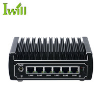 Enrutador VPN Kaby Lake-U firewall contable de software con 6 * LAN compatible con servidor de red Linux Openwrt Pfsense