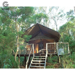 Miglior unico <span class=keywords><strong>Glamping</strong></span> tenda da campeggio impermeabile in PVC tela di alluminio-palo baldacchino Lodge esterno tetto tendato <span class=keywords><strong>Bungalow</strong></span> tenda Top World - Product Image 3