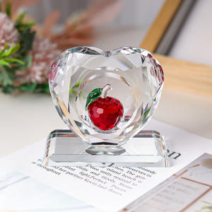 Boule de cristal rouge polie, objets de collection écologiques, presse-papiers décoratif, figurine, cadeau de Noël - Product Image 4