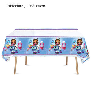 Ensemble de vaisselle jetable de chat de dessin animé <span class=keywords><strong>Gabby</strong></span> serviettes de tasses en papier adaptées aux enfants pour des fêtes d'enfants remise des diplômes de Thanksgiving de bébé - Product Image 6