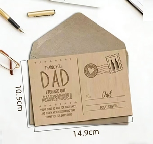 Cartolina in Legno Personalizzata con Motivi per San Valentino, Biglietto Inciso con Auguri, Semplice e Creativo per Feste <span class=keywords><strong>di</strong></span> Compleanno - Product Image 6