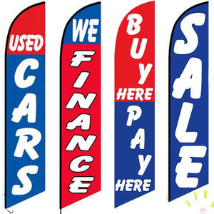 Auto We Finance Compre aquí Pague aquí Venta Conjunto de bandera de Swooper sin viento Coches usados Publicidad Bandera de plumas - Product Image 2