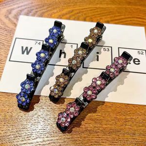 The new double-layer bangs rhinestone <b>braided</b> hairpin bangs clip broken hair finishing artifact side clip hairpin headdress - Product Image 2