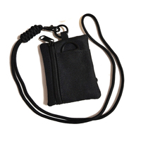 Porte-cartes tactique en toile avec cordon de cou, fermeture éclair, porte-identité, fabrication directe, stock disponible, personnalisable pour le camping en plein air, la randonnée, vente en gros