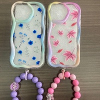 Coque de téléphone transparente en TPU imprimée avec perles pour OPPO A16 A18 et iPhone 17 16 15 14 13 12 Pro Max