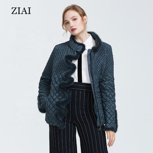 Vendita calda di moda calda giacca invernale imbottita in cotone corto con finta pelliccia giacche <span class=keywords><strong>invernali</strong></span> da donna - Product Image 5