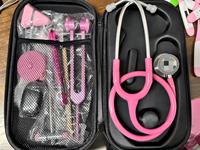 Stetoskop Portabel Medis, Otoskop, Kit Garpu Tala Profesional untuk Telinga dan THT dengan Tas EVA untuk Mahasiswa Kedokteran