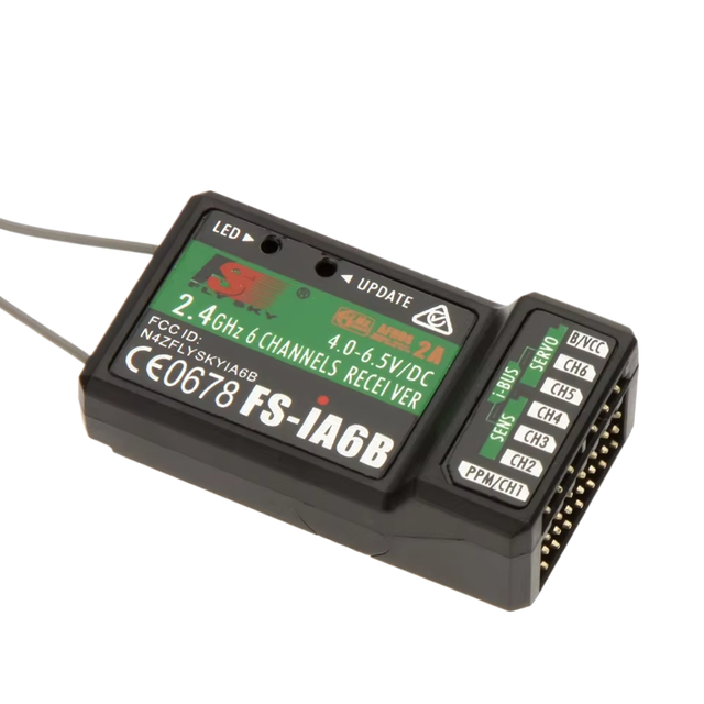 Flysky FS-iA6B6 Channel Model Compatible with I6, I6S, I6X Transmitters, Model Aircraft Receivers