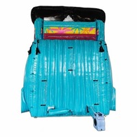 Tobogán Acuático Inflable de PVC de 19 pies, Comercial, para Exteriores, con Diseño de Palmeras, de Una Sola Vía
