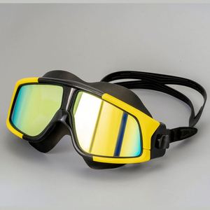 แว่นตาว่ายน้ำ Waspo รุ่น G1001 สำหรับผู้ใหญ่ แบบ Unisex ป้องกันฝ้า HD แฟชั่นสำหรับสายตาสั้น กรอบใหญ่ เลนส์ซิลิโคน PC ผลิตในจีน - Product Image 3