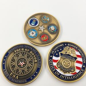 Monedas de Desafío Personalizadas de Latón Sólido con Esmalte Suave 3D, Fundición a Presión de Aleación de Zinc, Nuevo Diseño - Product Image 1