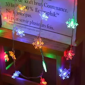 Lampu setrip Natal LED RGB, lampu untai Natal Tahun Baru dekorasi taman 3M 20LED RGB untuk pesta pernikahan liburan