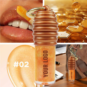 Etiqueta privada Labio Miel Infundido Oro Amarillo Aceite para el cuidado de los labios Brillo brillante Resplandor Brillante Esencia de panal brillante Brillo de francin - Product Image 6