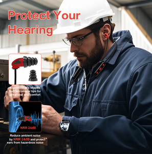 Écouteurs de <span class=keywords><strong>protection</strong></span> <span class=keywords><strong>auditive</strong></span> JY Bluetooth 5.0, personnalisables, en silicone réutilisable, pour la réduction du bruit et la <span class=keywords><strong>musique</strong></span> - Product Image 6