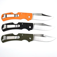 Klappmesser mit Clip-Point-Klinge aus 8Cr13MoV-Stahl, Griff aus Nylonfaser, Sicherheitsverriegelung, 3 Farben, OEM