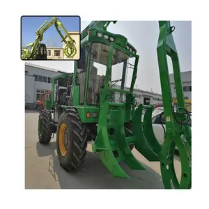3 wheel drive farm tractor high reach long sugar cane loader/farm tractor for grabbing log timber wood and sugar cane grabber