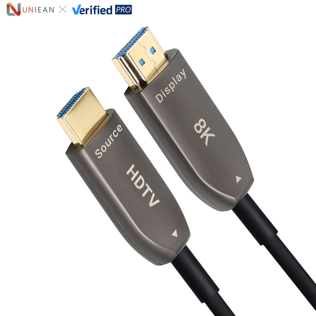 UNIEAN Wholesale AOC HD 10M 50M 100M Long 2.1 UHD Video Cable 60Hz Fiber Optic 8k 4k UHD Cable for TV to Gaming Monitors