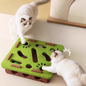 Puzzle amovible en feutre, jouet pour chat, boule cloche - Product Image 4