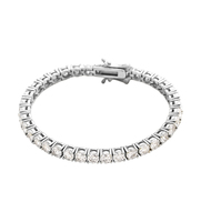 Bracelet tennis personnalisé en moissanite VVS 3-5 mm, chaîne en laiton plaqué rhodium et palladium, bijoux de fête hip-hop
