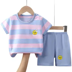 Wholesale Shorts Summer Children Lounge Wear Sets Terno Kids Girl Pajamas