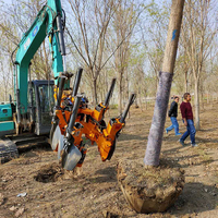 Arracheuse d'Arbres Entièrement Automatique Hydraulique Compatible avec Excavatrice, Machine de Transplantation d'Arbres et de Déplacement d'Arbres