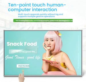 <span class=keywords><strong>Monitor</strong></span> de pantalla táctil capacitiva interactiva de 50 pulgadas montado en la pared de pie publicidad pantalla táctil Stock - Product Image 3