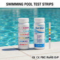 Kit de test de piscine Nouveauté : Kit de nettoyage de piscine avec bandelettes de test au chlore et au sel pour produits chimiques de piscine
