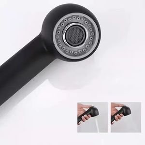 Robinet de cuisine extractible en acier inoxydable 304 noir, mitigeur d'évier monocommande eau chaude et froide - Product Image 4