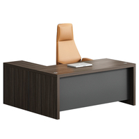Escritorio de gerente en forma de L Diseño moderno Escritorio de muebles de equipo de oficina CEO de madera duradero