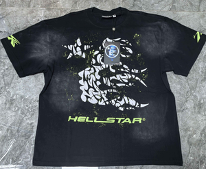 T-shirt da uomo in cotone 100% con stampa grafica Hell Star, modello oversize, stile streetwear, con tecnologia NFC, ideale per coppie - Articolo caldo! - Product Image 6