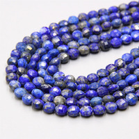 Perles de pierres précieuses facettées rondes plates de 6 mm, améthyste, lapis-lazuli, œil de tigre, perles de cristal facettées pour la fabrication de bijoux
