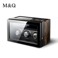 M&Q Enrollador de Relojes Automático Inteligente con Chip de IA de Doble Núcleo, Silencioso, con Almohadilla de Resorte Telescópica, Pantalla LCD con Huella Dactilar para 4, 6 u 8 Relojes Automáticos Z73