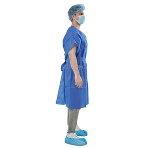 Junlong Fabriek Verkoopt Patiëntenjurk Met Korte Mouwen Wegwerp Medische Niet-Geweven Patiëntenjurk Zonder Mouwen - Product Image 5