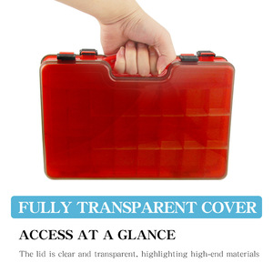 Caja de Pesca Kfs F, Estuche de Almacenamiento de Plástico de Doble Cara, Rojo, Amarillo, Blanco, Organizador de Accesorios y Piezas de Pesca - Product Image 4